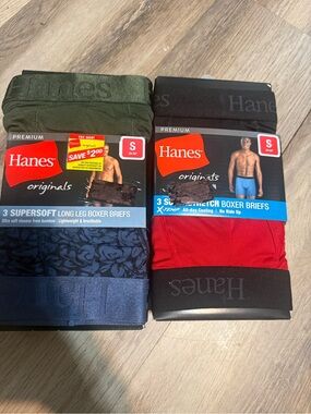 Hanes Men's Boxer Brief 6-Pack — Olive, Navy, Blue, Red, Black BUNDLE